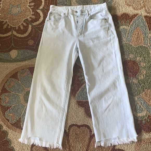 American Eagle Outfitters Light Blue Flare Jeans - Picture 2 of 10